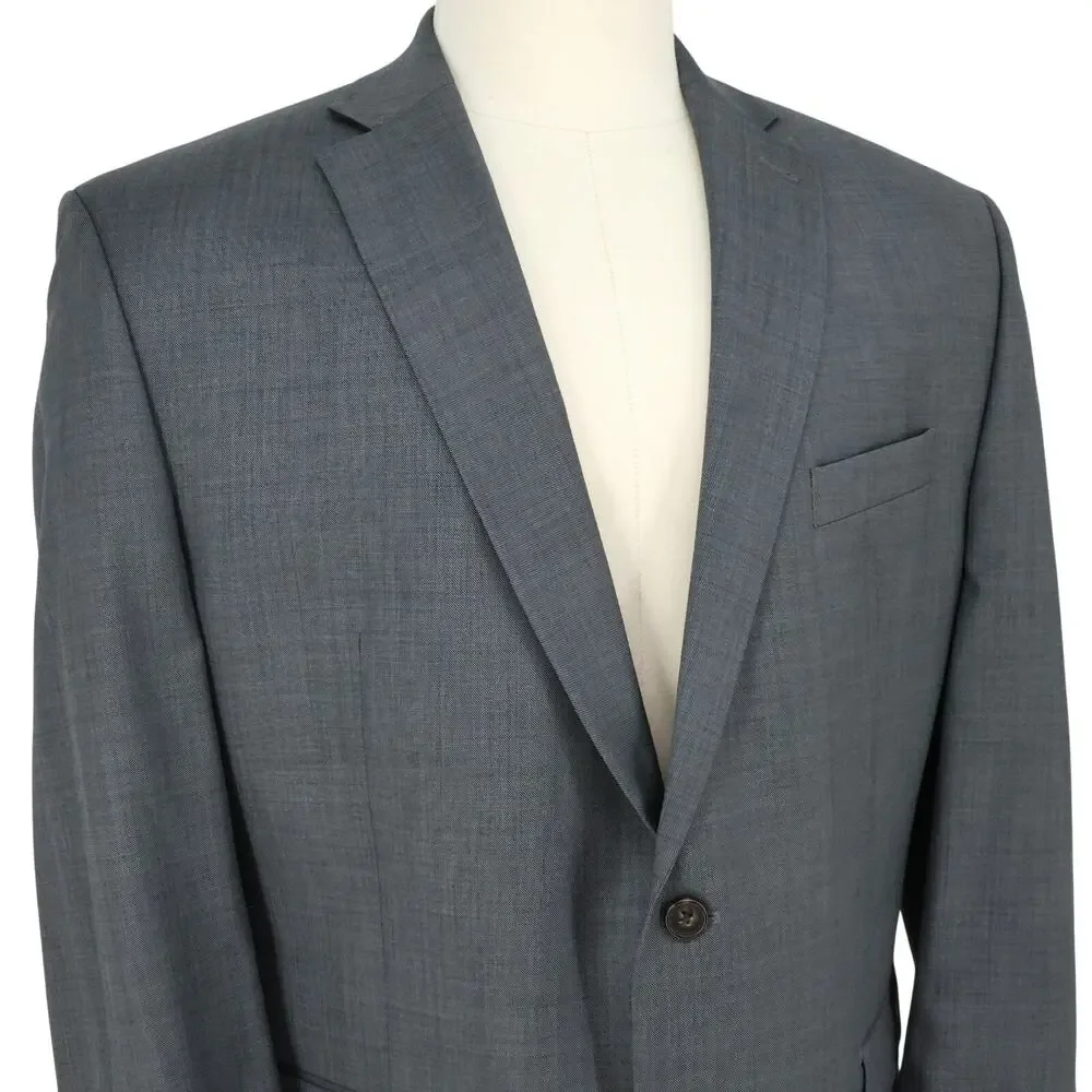 LRL Ralph Lauren Sport Coat Mens 44R Gray Wool Lined Blazer Jacket Preppy
